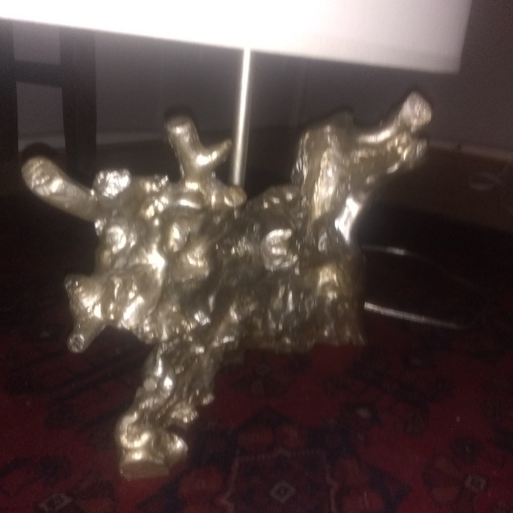 Abstract Gold Logs Lamp - Picture 3 of 3